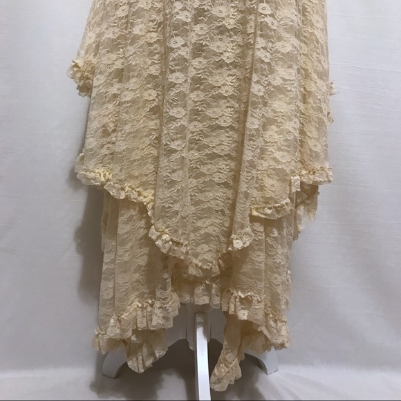 Free People NWT French Court Sheer Lace Tiered Dress Women S - Picture 4 of 16